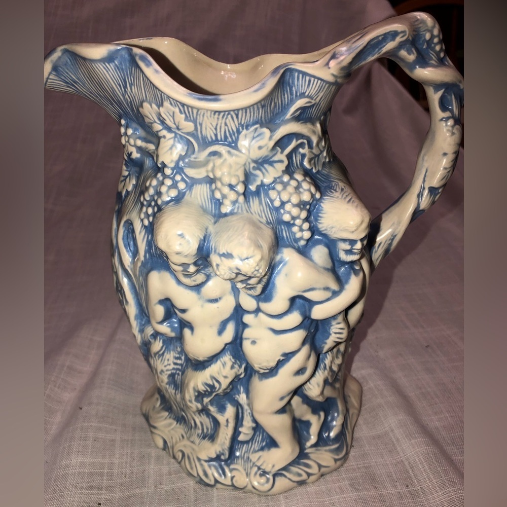 Minton Silenus Bacchus Style Stoneware Pitcher - Picture 3 of 13